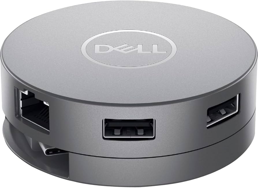 Adaptateur multiport Dell USB-C DA310, 7 en 1, 4K, USB-A, garantie 3 ans