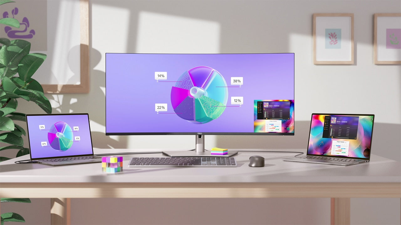 Écran Dell UltraSharp U3824DW 38" WQHD+ incurvé avec hub USB-C
