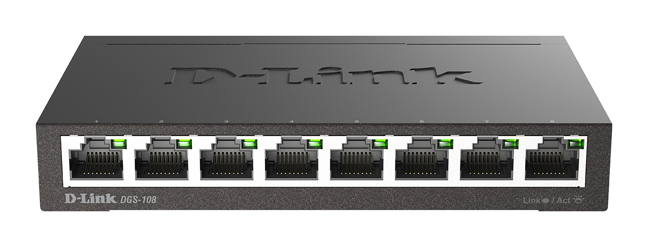 D-Link DGS-108 8-Port Unmanaged Gigabit Desktop Switch