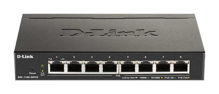 D-Link DGS-1100-08V2 8-Port Smart Managed Gigabit Switch