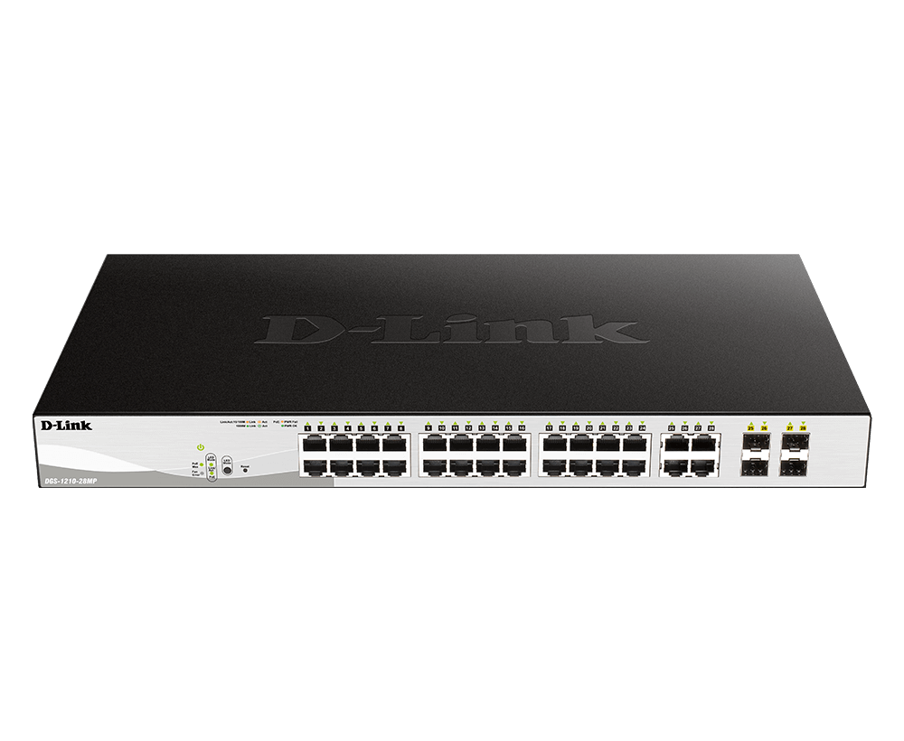 D-Link DGS-1210-28MP 28-Port Gigabit Smart PoE+ Switch