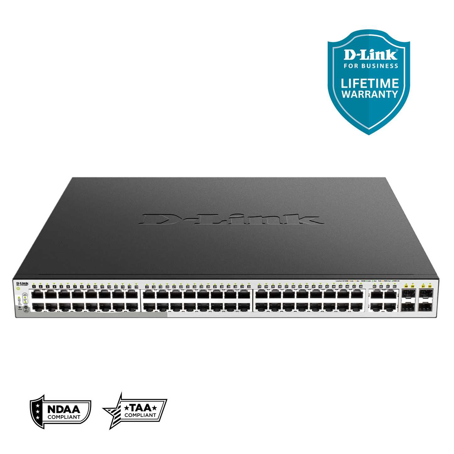 D-Link DGS-1210-52MP PoE+ 52-Port Smart Gigabit Switch