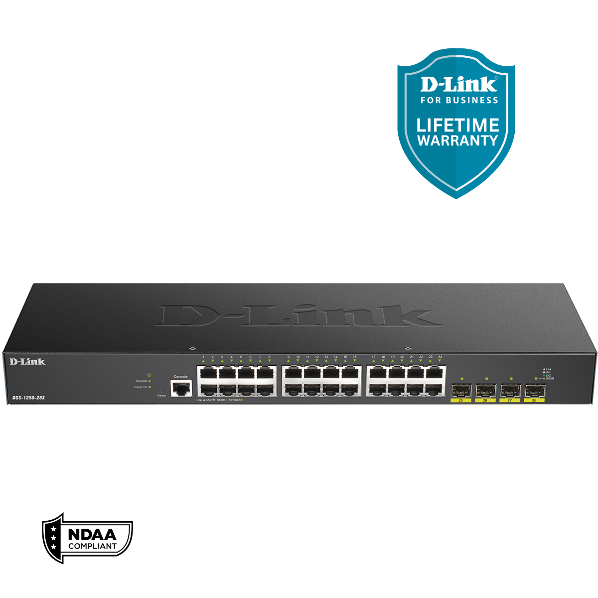 D-Link DGS-1250-28X-6KV 28-Port 10-Gigabit Smart Managed Switch