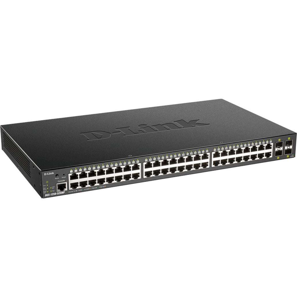 Commutateur Gigabit PoE intelligent géré D-Link DGS-1250-52XMP-6KV 52 ports