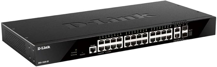 D-Link DGS-1520-28 Stackable Smart Switch, 24-Port Gigabit + 4 x 10G Uplinks