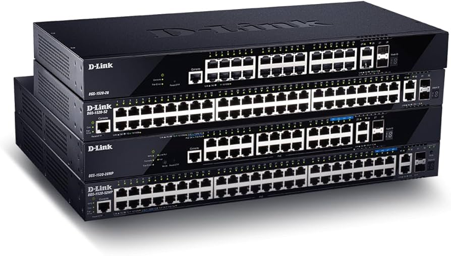D-Link DGS-1520-52MP 52-Port Layer 3 PoE+ Switch, 10GbE, TAA Compliant