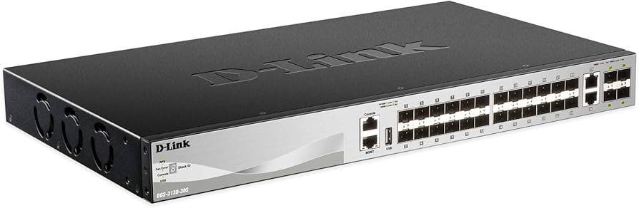 D-Link DGS-3130-30S Layer 3 Switch, 24x SFP, 4x SFP+, 2x 10GBASE-T, 1U
