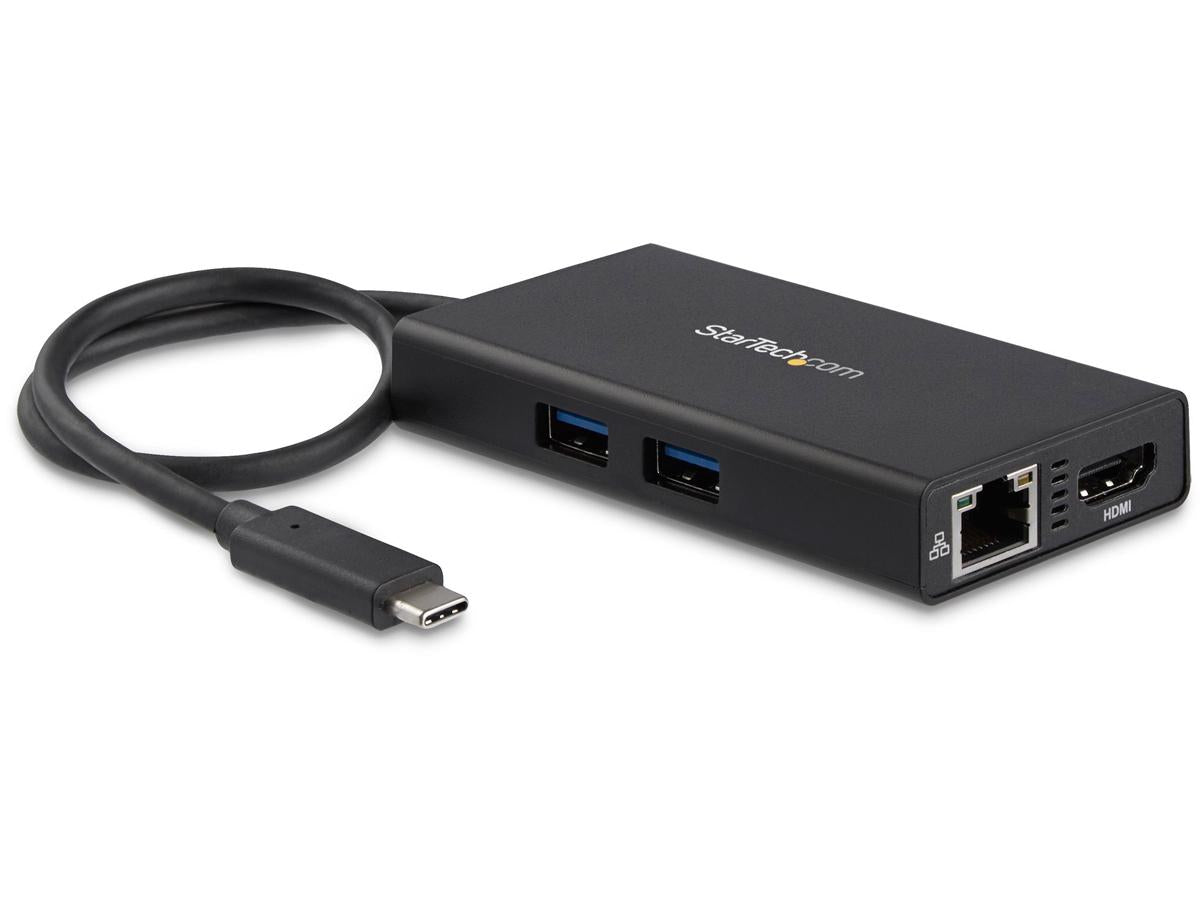 USB C Multiport Adapter with HDMI - 4K - Mac & Windows - 60W PD - Portable Docking Station for Laptop w/ 2x USB 3.0 Ports and Gigabit Ethernet Port