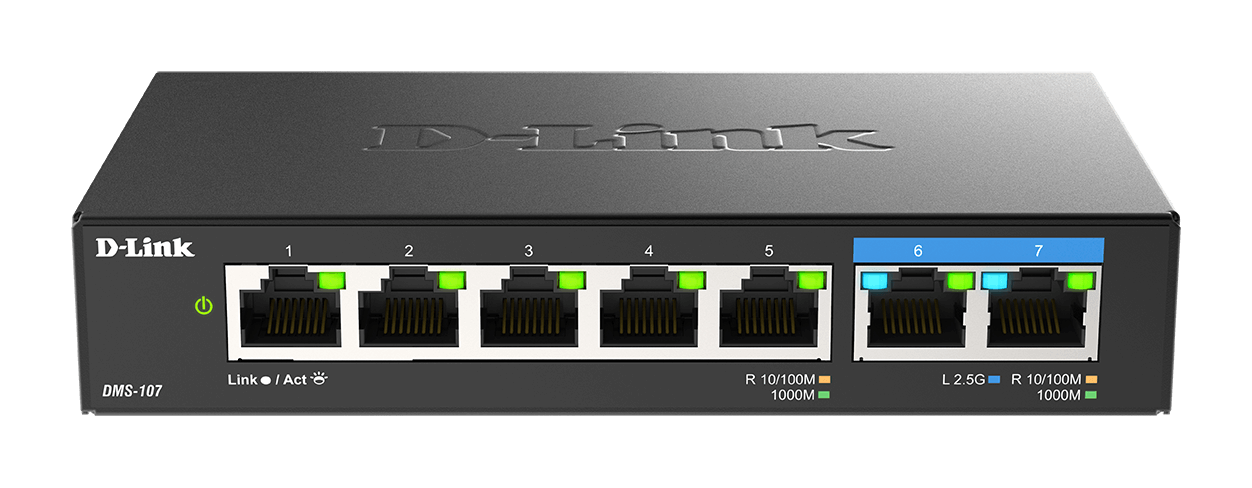 D-LINK DMS-107 7-Port Multi-Gigabit Unmanaged Switch