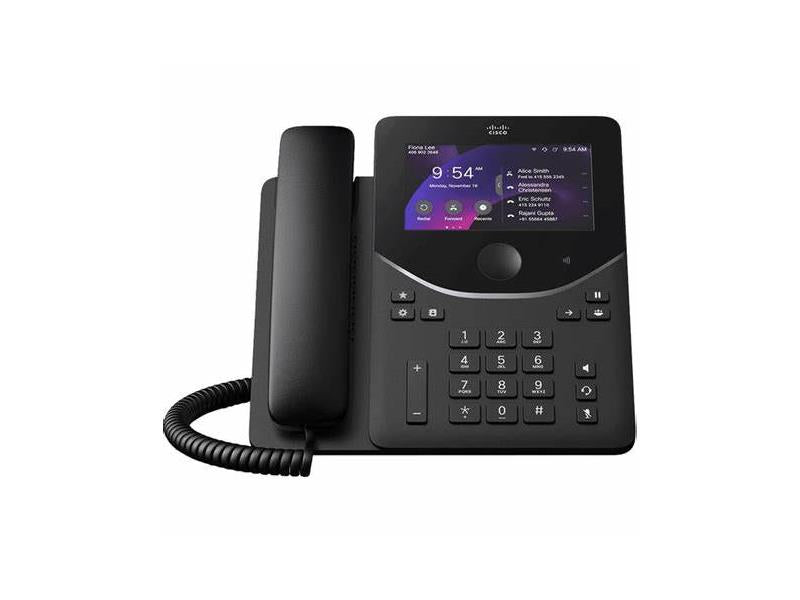 The Cisco Desk Phone 9871 in Carbon Black delivers enterprise-grade voice with extensive VoIP capabilities and TAA compliance. It features a noise-reduction audio system, streamlined hot-desking capabilities, and secure connectivity backed by Cisco's reliability. Ideal for professional desk environments requiring flexibility, clarity, and security.
