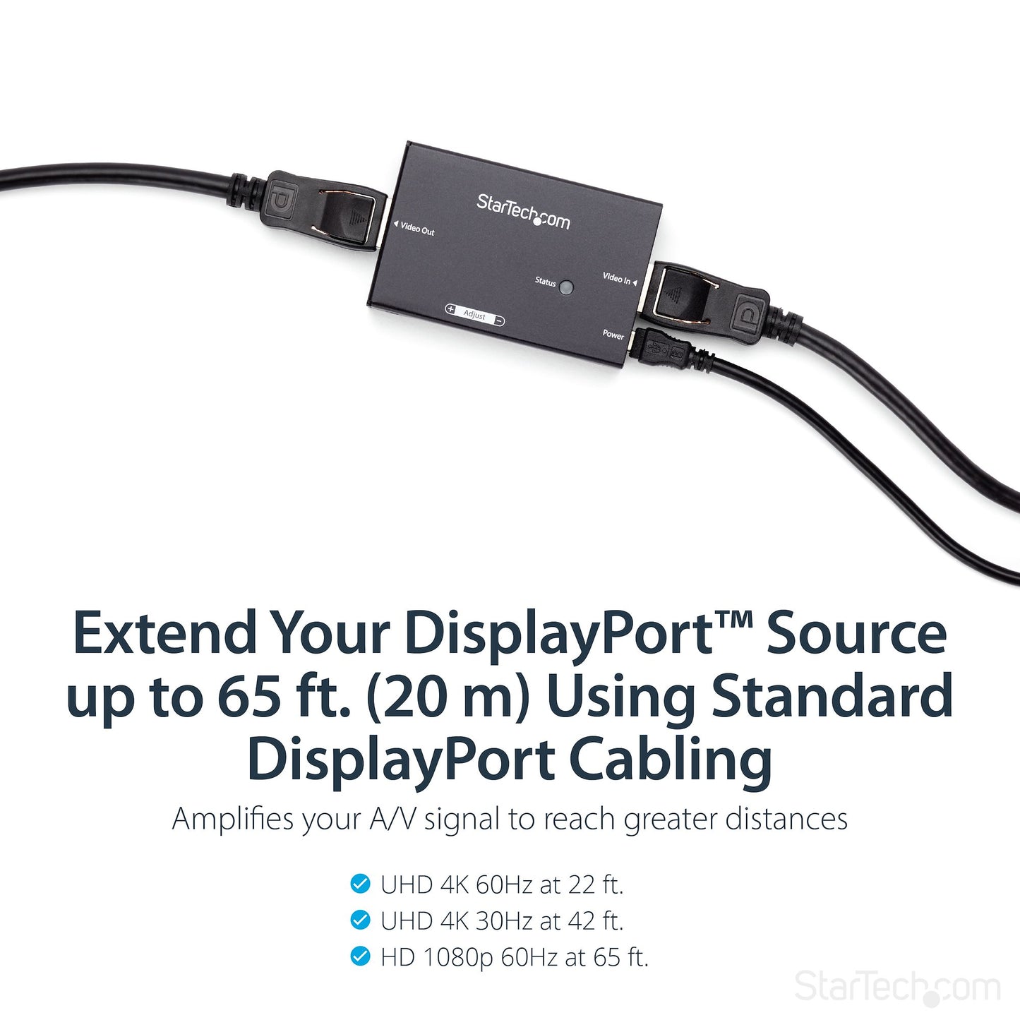 StarTech DisplayPort Signal Booster - 4K 60Hz, DPBOOST