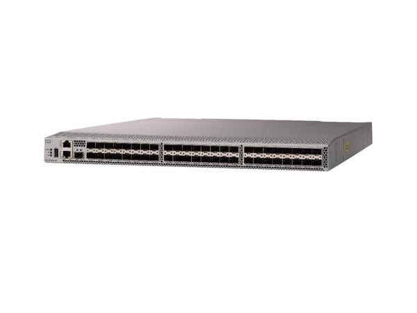 The Cisco MDS 9148T is a high-performance 32G Fibre Channel switch featuring 24 active SFP+ ports in a 1U rack-mountable design. Equipped with advanced features like TrustSec, role-based access control, and in-service software upgrades, it ensures enterprise-grade security and manageability. Engineered for mission-critical SAN environments, it supports a rich suite of remote management protocols and robust redundancy options.