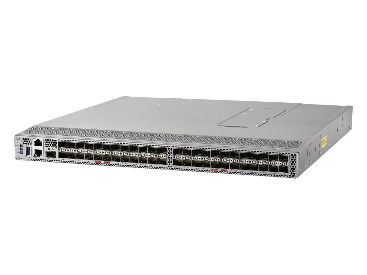 The CISCO MDS 9148V 64G FC Switch delivers high-speed 64Gbps Fibre Channel connectivity through 48 preloaded active ports, providing scalable SAN performance in a compact 1RU format. Designed with integrated SAN analytics, four cooling fans, dual redundant PSUs, and comprehensive connectivity options, this switch offers both advanced throughput and efficient operation. A cost-effective choice for demanding enterprise environments.