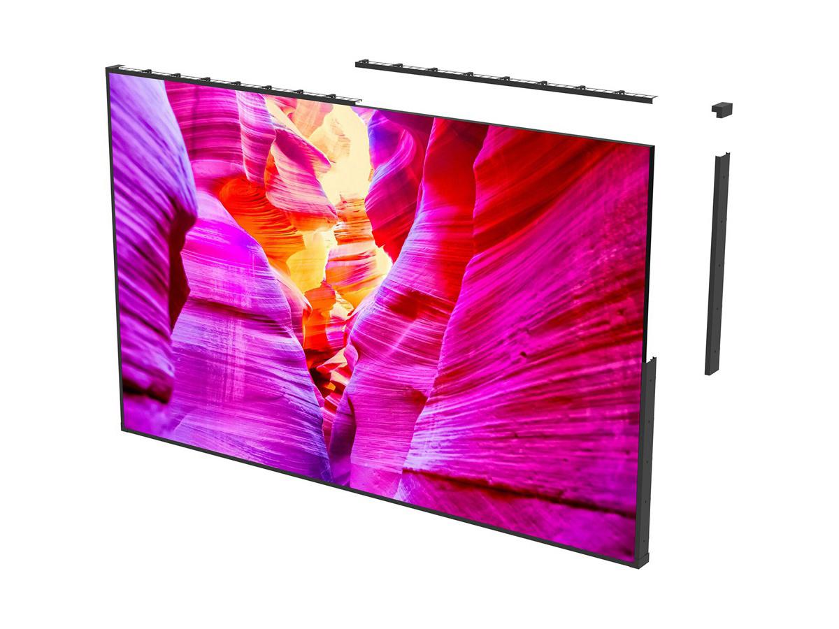 The PEERLESS Universal DV-LED Trim Kit (DS-LEDTK-10VX6S) combines functionality and design versatility with its 10 vented and 6 solid panel configuration. Designed for compatibility with DV-LED displays, this USA-made accessory is both practical and TAA compliant, making it suitable for government and commercial installations.