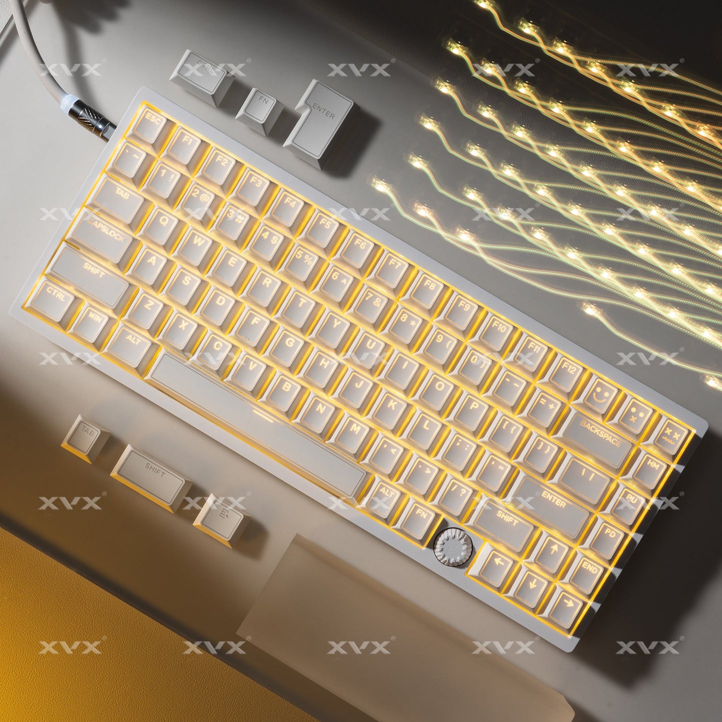 XVX PRISM Shine-Through Double shot Cherry Profile PBT Keycap Set 142-key