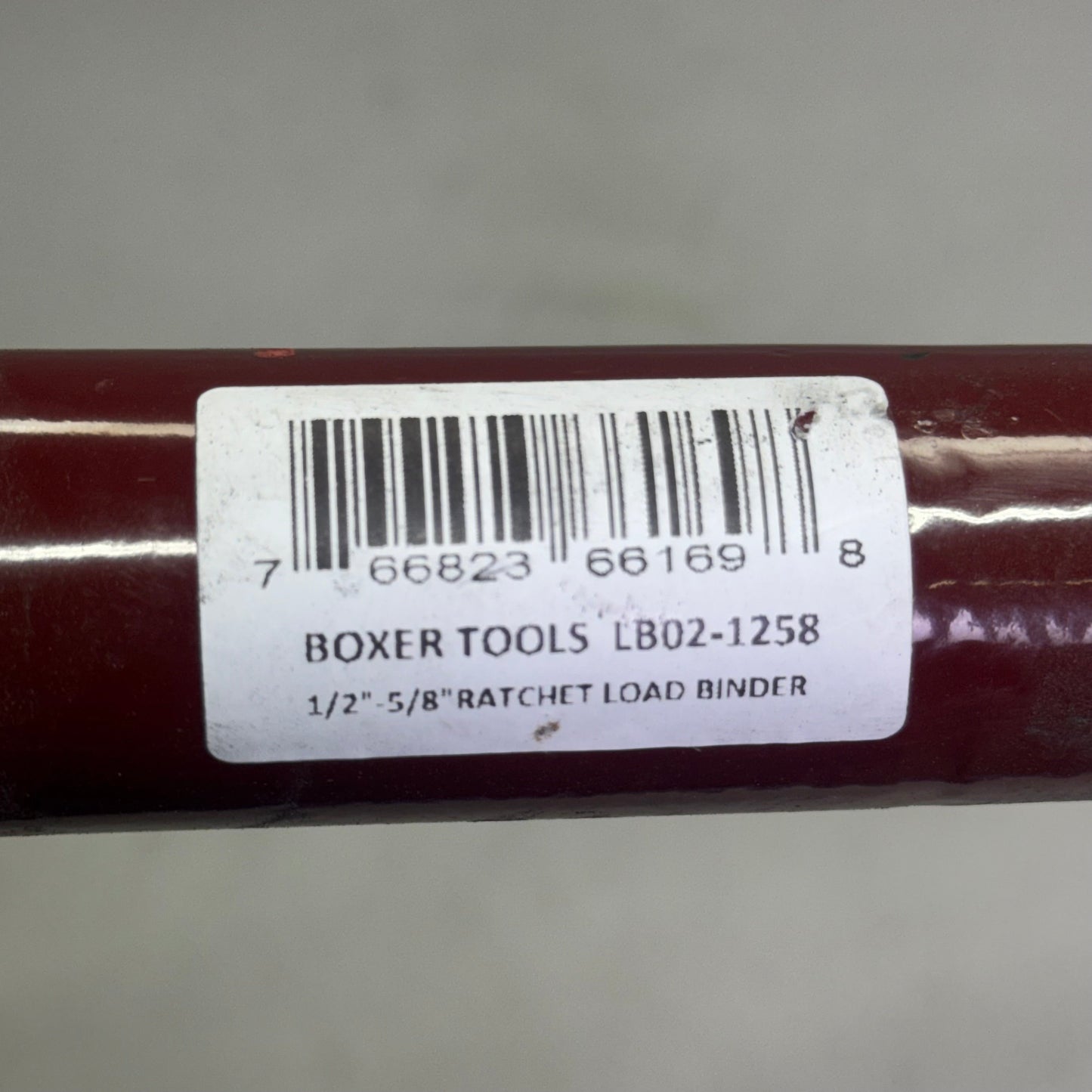 BOXER TOOLS Ratcheting Load Binder 4x4 Vehicles 1/2" x 5/8", Dark Red LB02-1258