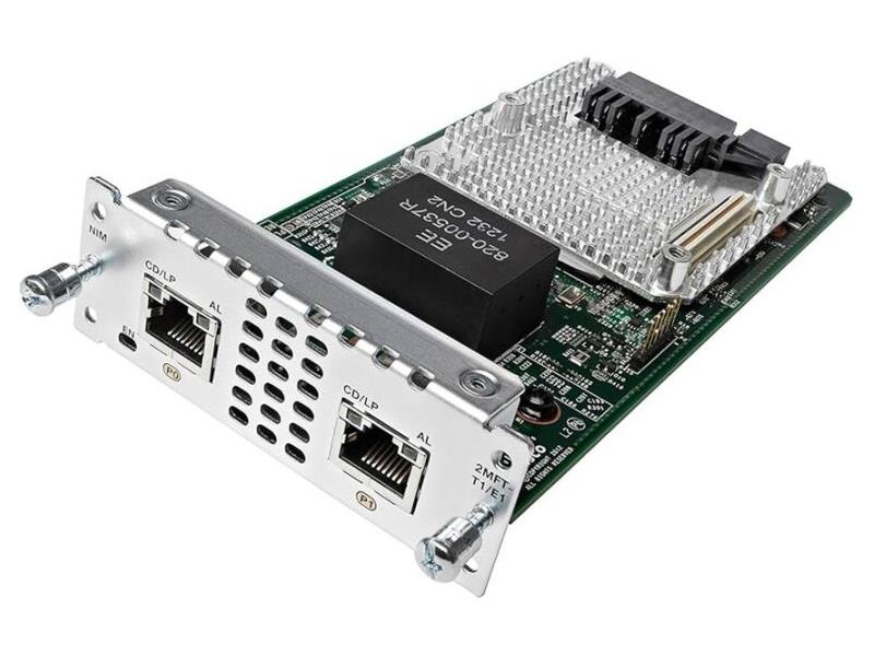 The Cisco 2-Port Multiflex Trunk Voice/Clear-Channel Data T1/E1 Module is a plug-in expansion module designed for Cisco 4451-X Series Integrated Services Routers. Featuring dual T1/E1 ports with integrated CSU/DSU and support for SNMP and Telnet management, it enables flexible deployment in voice and data applications while maintaining TAA compliance. Ideal for enterprise environments requiring consistent performance, robust standards compliance, and seamless router integration.