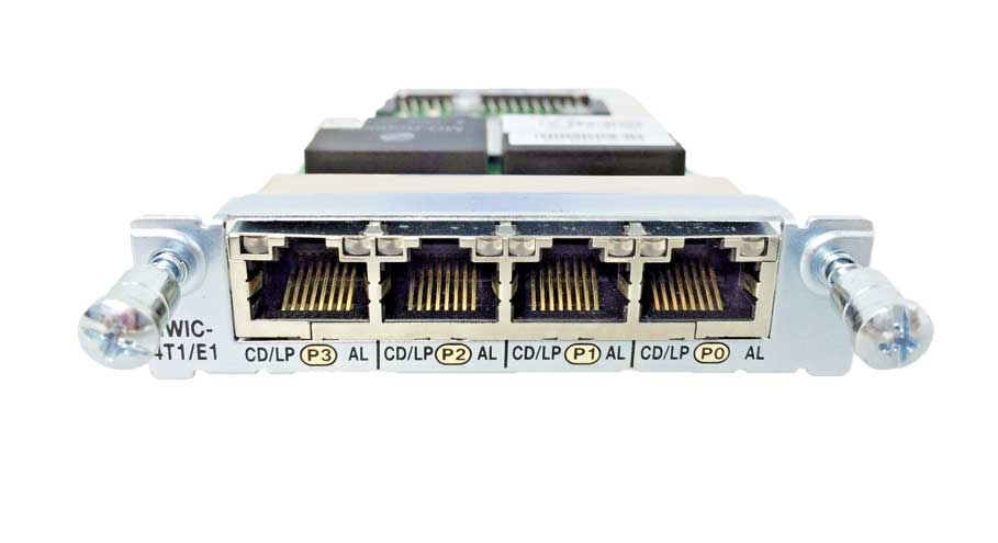 Carte d'interface réseau Cisco Clear Channel T1/E1 à 4 ports (HWIC-4T1/E1)