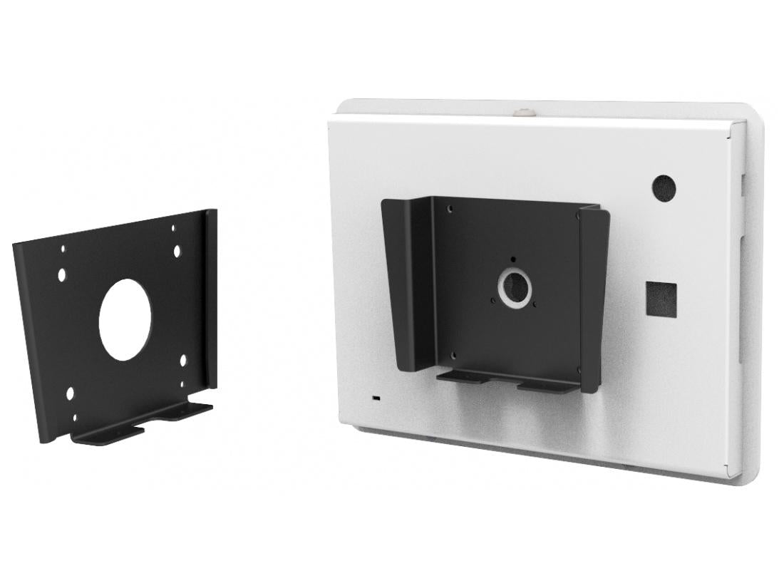 The COMPULOCKS VESA Flat Wall Mount Bracket is a fixed cable management solution that enables secure mounting of enclosures onto walls or flat surfaces. Supporting devices up to 10 lbs (4.5 kg) and suitable for screens up to 24 inches, it’s ideal for streamlined workspace organization. Featuring TAA compliance and a sleek black finish, it combines functionality with versatile design.