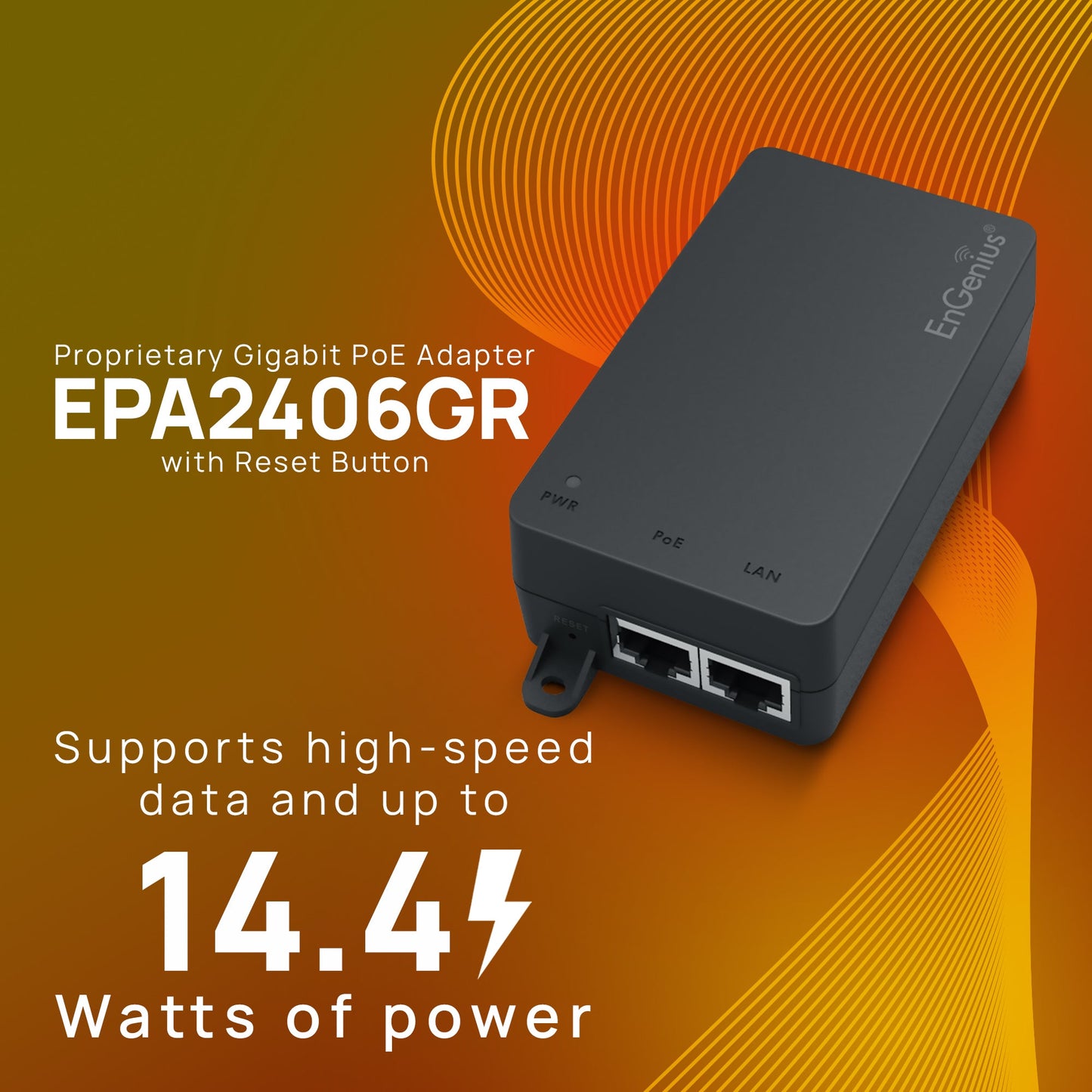 EnGenius EPA2406GR Gigabit Proprietary PoE Adapter with Reset