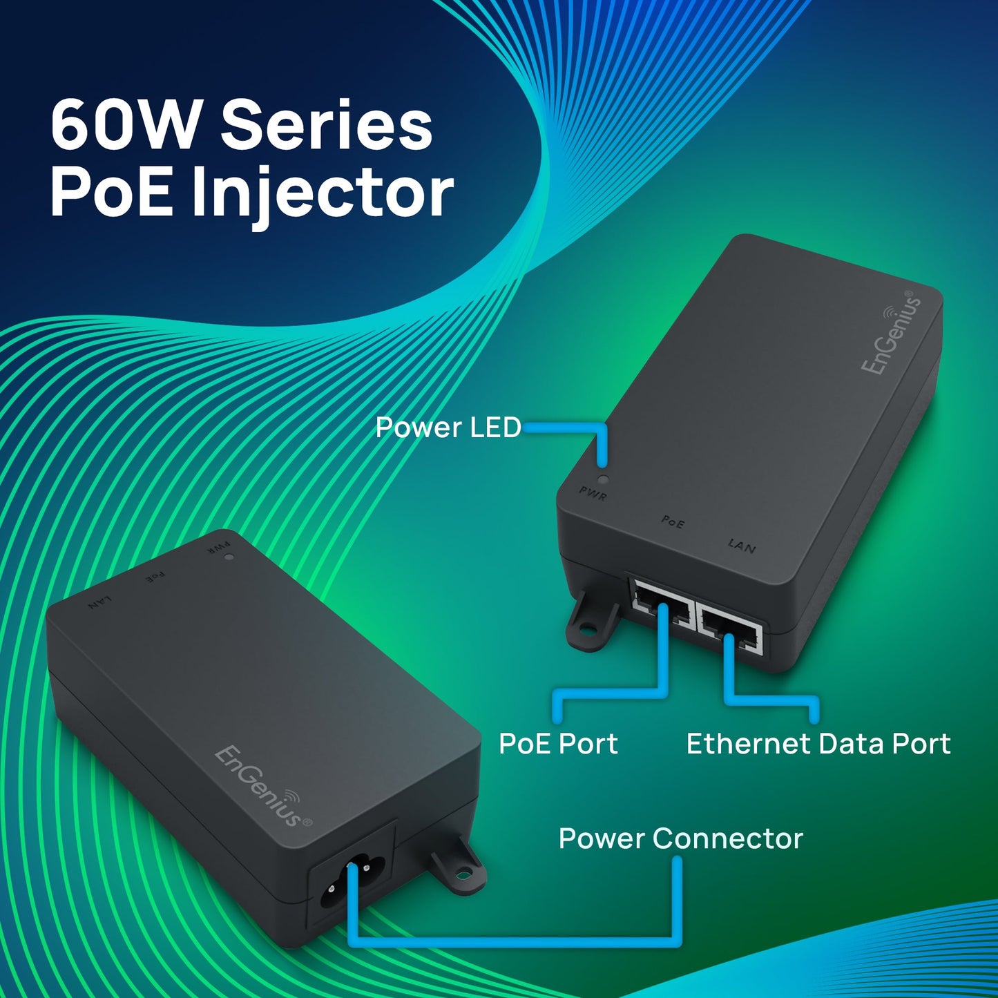 ENGENIUS EPA5060XBT 60W PoE++ Adapter with 10G Data Support