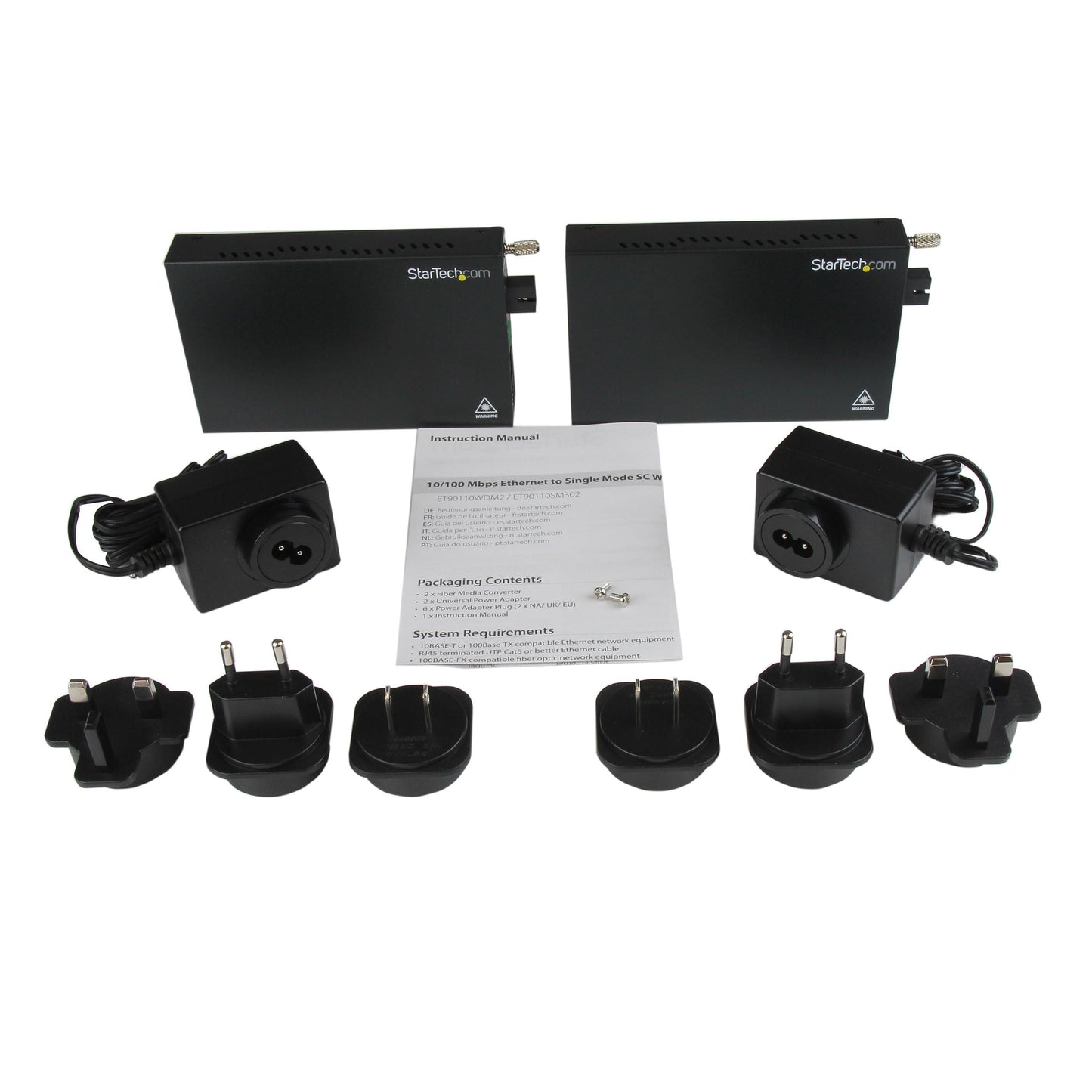 StarTech 10/100 WDM Fiber Media Converter Kit SC, 20km SMF