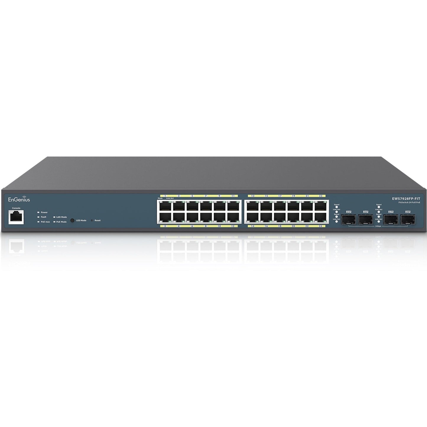Commutateur Gigabit PoE+ L2+ EnGenius EWS7928FP-FIT 24 ports avec budget de 410 W