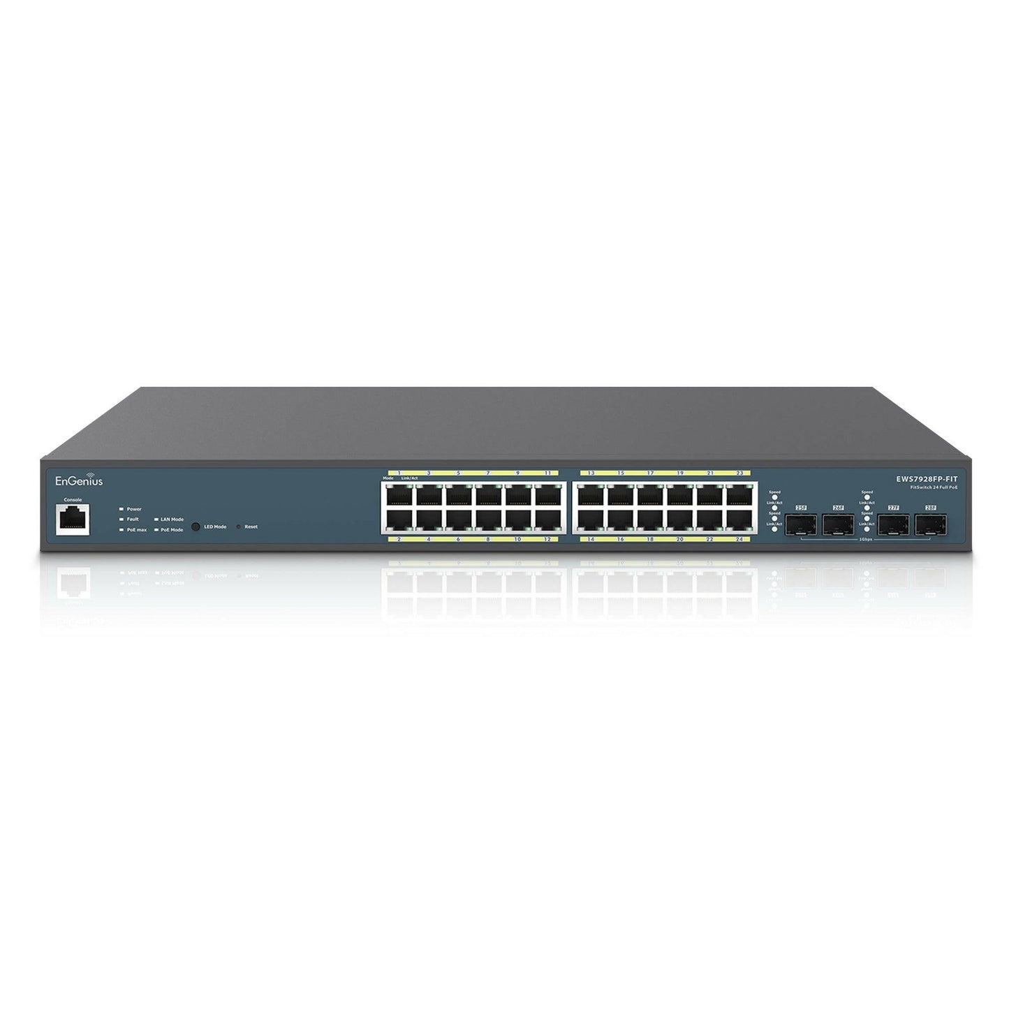 Commutateur Gigabit PoE+ L2+ EnGenius EWS7928FP-FIT 24 ports avec budget de 410 W