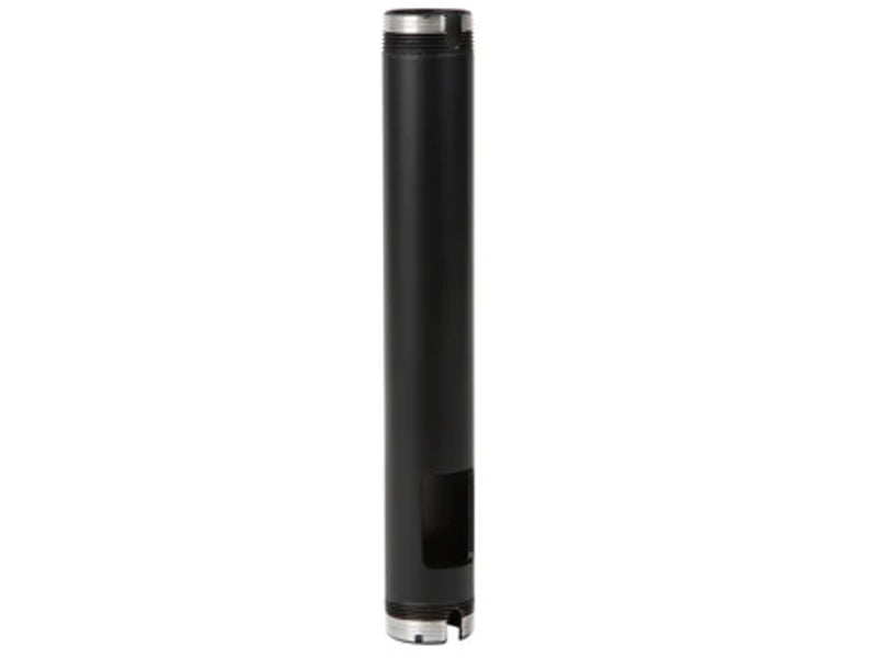 The Peerless EXT102 is a 2-foot black extension column designed to deliver robust support and seamless cable management for AV installations. Crafted from lightweight aluminum and supporting up to 500 lbs, it's ideal for mounting with Peerless AV projector and display systems. Its threaded ends and built-in safety notches ensure both ease of installation and security.