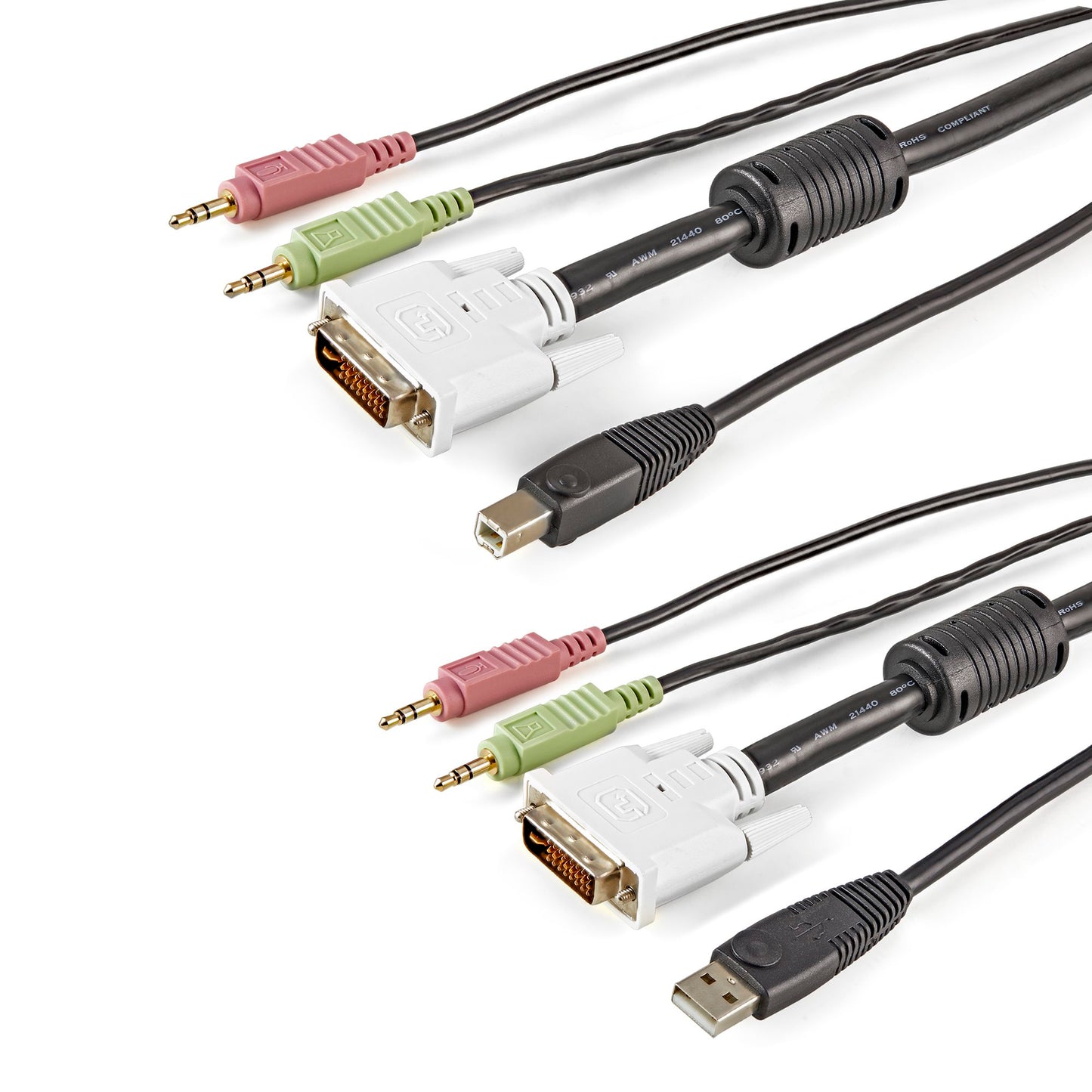Câble KVM 3 en 1 Belkin TAA DVI vers HDMI/USB/Audio mâle-mâle