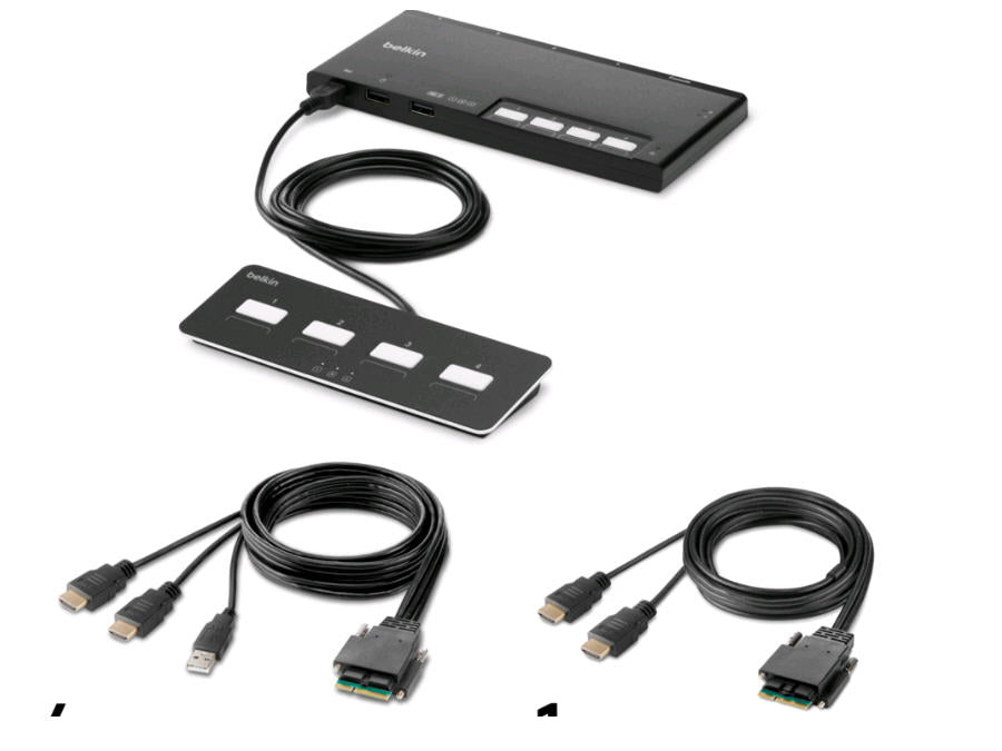 The Belkin F1DN204MOD-HH-4 is a 4-Port Dual Head HDMI Modular Secure KVM Switch engineered to meet NIAP PP PSD 4.0 requirements. Offering video support up to 4K at 30Hz and tamper-evident packaging, it ensures secure control of multiple systems in high-assurance environments. Ideal for TAA-compliant deployments requiring both security and performance.