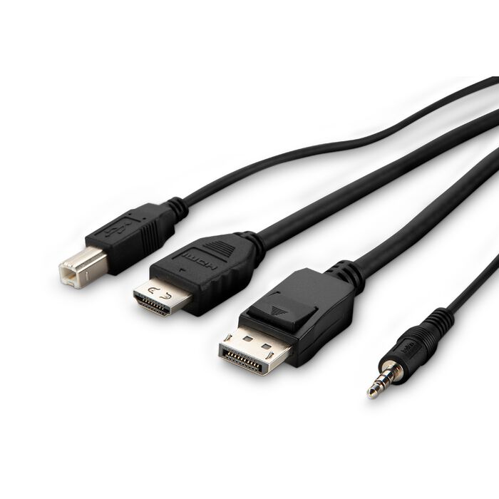 Belkin TAA DVI to HDMI/DP/USB/Audio Cable, 10ft (F1DN2CC-DHPP10T)