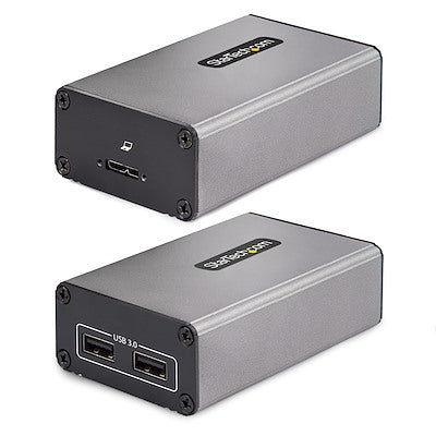 Extension StarTech USB 3.0 2 ports sur fibre OM3, 350 m, LC/LC, hub USB-A