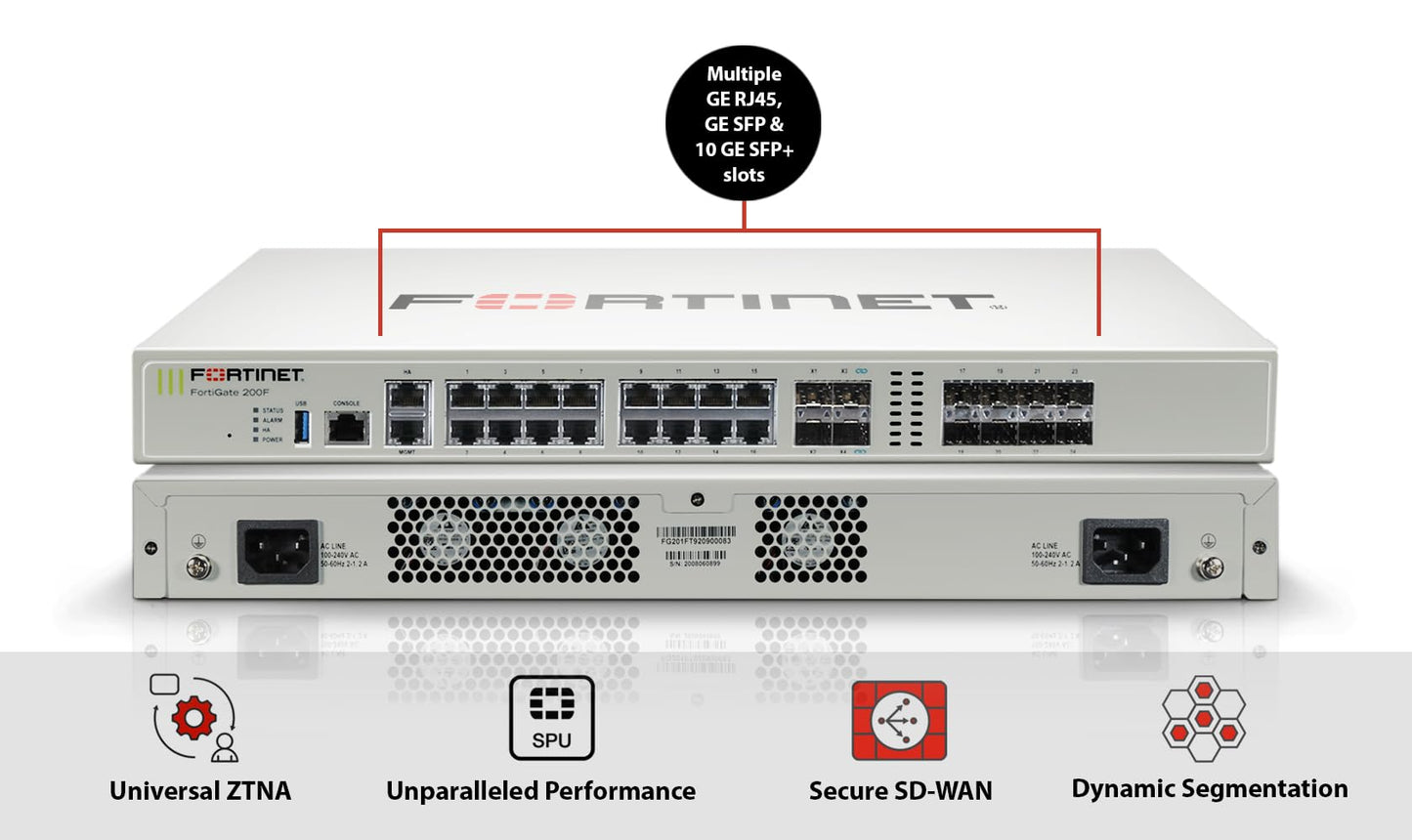 Fortinet FortiGate-200F with 3-Year FortiCare & FortiGuard Bundle