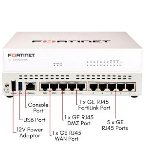 Pare-feu Fortinet FortiGate-61F + FortiCare et FortiGuard 5 ans
