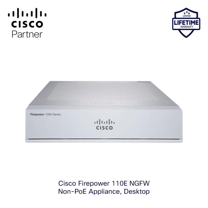 Dispositif de pare-feu Cisco Firepower 1010E NGFW, ordinateur de bureau sans POE