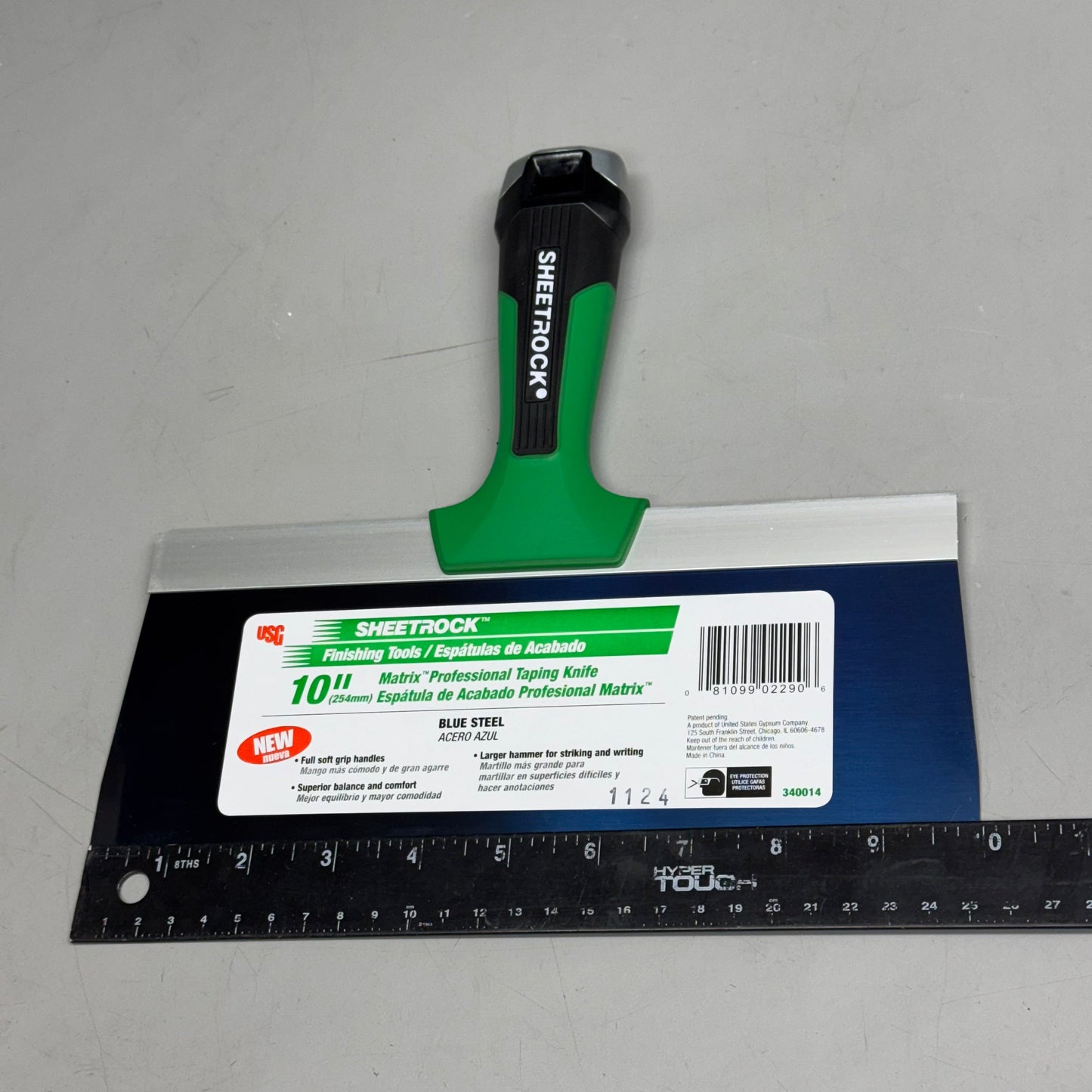 USG SHEETROCK TOOLS (2 PACK) Classic Professional Taping Knife 10" Green 340014