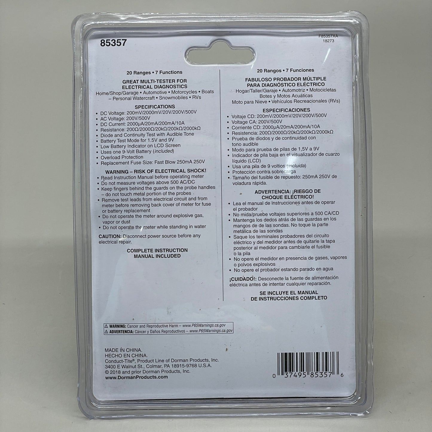 DORMAN Digital Multimeter Tools For Electrical Diagnostics 85357