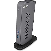 Station d'accueil USB 3.0 Acer U301, double sortie d'affichage, gris