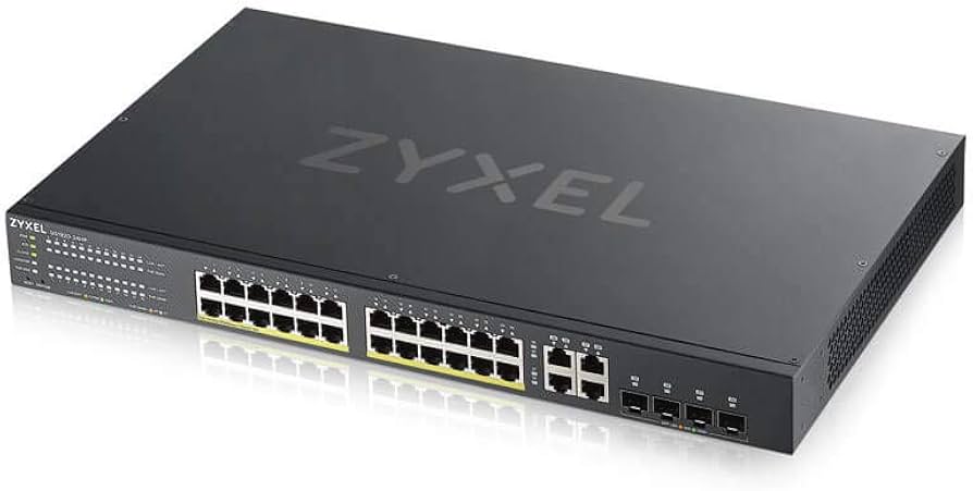 Zyxel GS1920-24HPv2 28-Port Gigabit PoE+ Hybrid Cloud Managed Switch