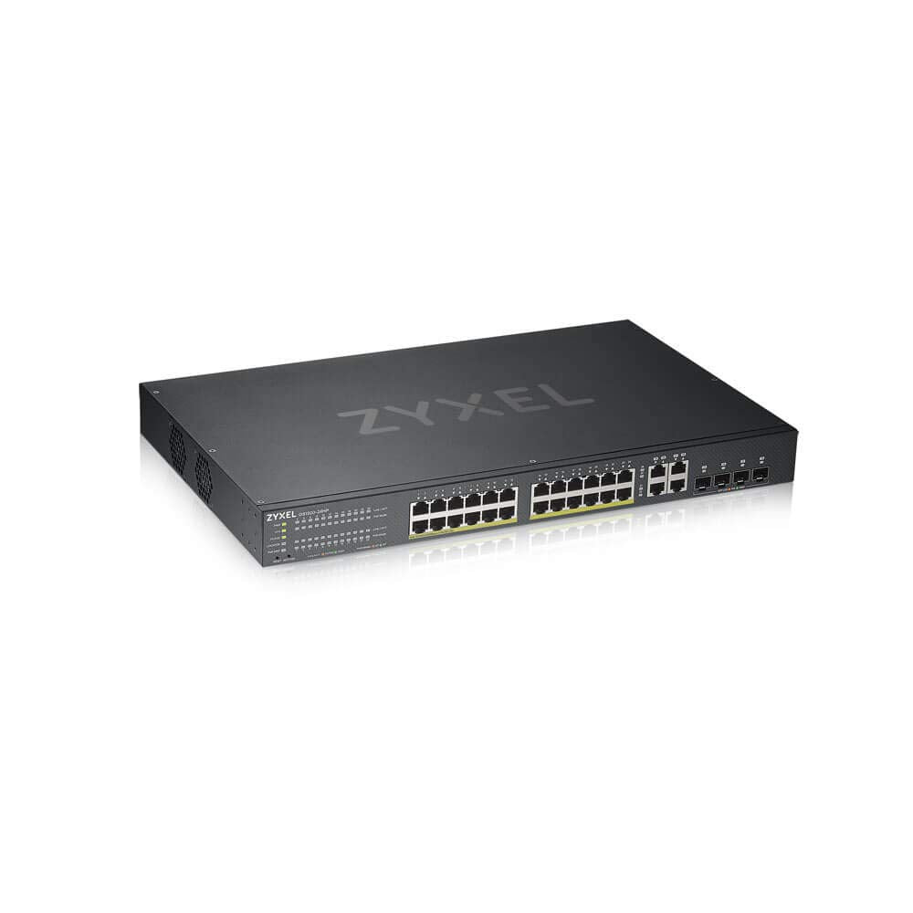 Zyxel GS1920-24HPv2 28-Port Gigabit PoE+ Hybrid Cloud Managed Switch