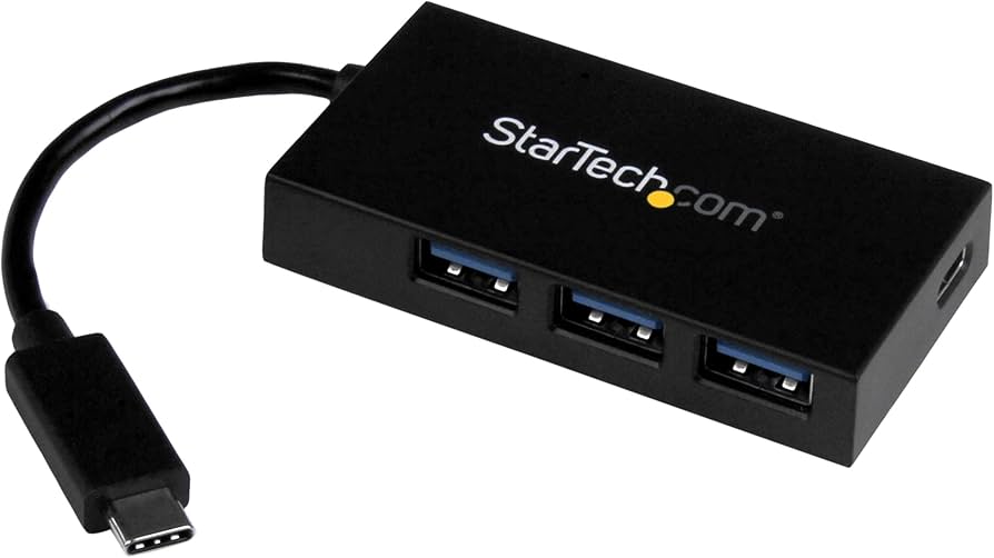 Hub USB 3.0 StarTech 4 ports avec USB-A/USB-C et adaptateur secteur