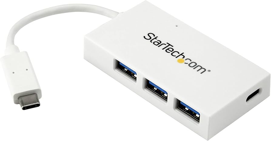 STARTECH 4-Port USB-C Hub, 5Gbps, 3x USB-A & 1x USB-C, White