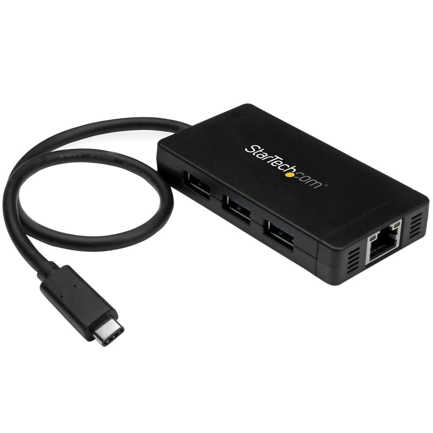 Hub StarTech USB-C vers USB-A 3 ports avec Gigabit Ethernet et adaptateur secteur