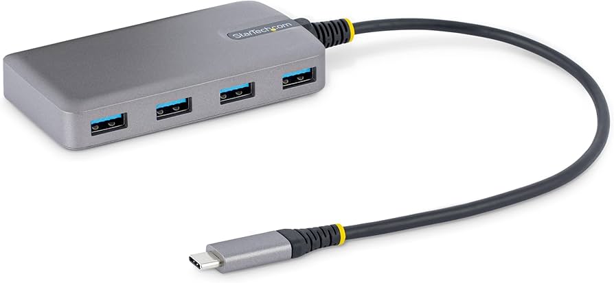 Hub StarTech 4 ports USB-C vers USB-A 5 Gbit/s avec adaptateur secteur
