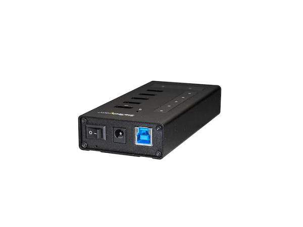 Designed for performance and flexibility, the StarTech 7-Port USB-C Hub connects a USB Type-C laptop or desktop to five USB-A ports and two USB-C ports with a maximum throughput of 5Gbps. The included 36W power adapter, rugged metal enclosure, and mounting options make it ideal for both desktop expansion and industrial setups.