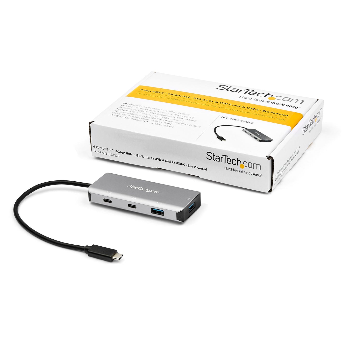 StarTech Hub USB-C 4 ports 10 Gbit/s (2A/2C, Gen 2, HB31C2A2CB)