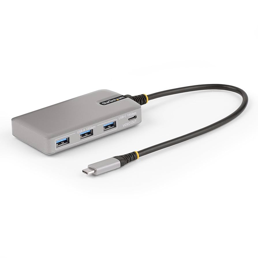 StarTech 4-Port USB-C Hub 10Gbps with PD 3.0 Pass-Through Charging