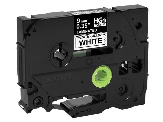 Brother HGE2215PK Black on White Label Tape, 9mm x 8m, 5-Pack
