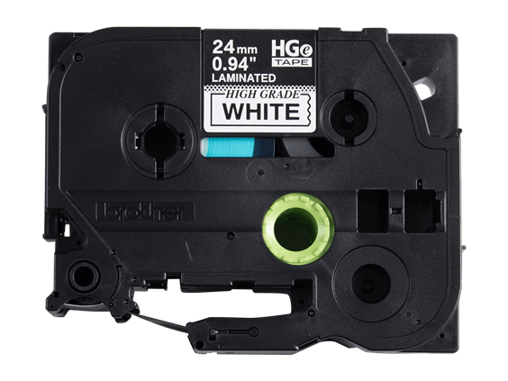 Brother HGE2515PK Label Tape 5-Pack, 24mm Black on White